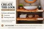 Rustic Floating Bathroom Vanity - Live Edge - Brazilian Cherry