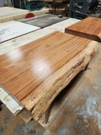 Rustic Floating Bathroom Vanity - Live Edge - Brazilian Cherry