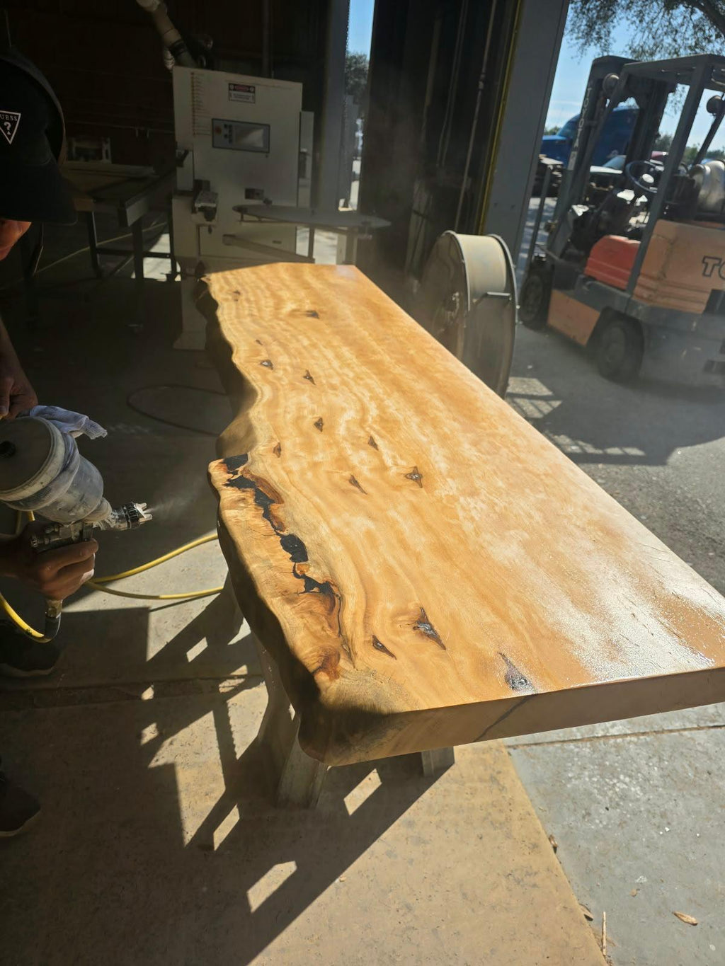 Rustic Floating Bathroom Vanity - Live Edge - Brazilian Pequia