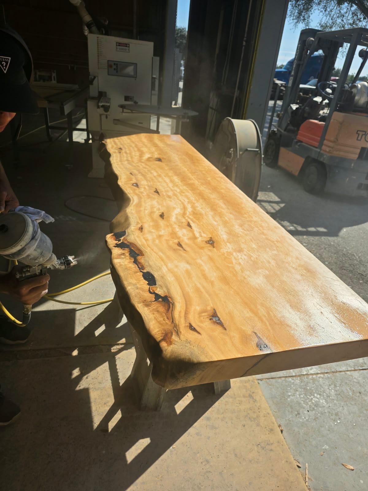 Rustic Floating Bathroom Vanity - Live Edge - Brazilian Pequia
