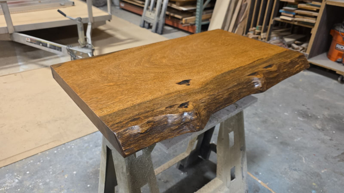 Rustic Floating Bathroom Vanity - Live Edge - Brazilian Pequia