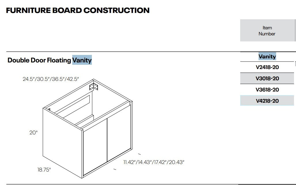 Modern Floating Bathroom Vanity – Wall-Mount | Soft Close