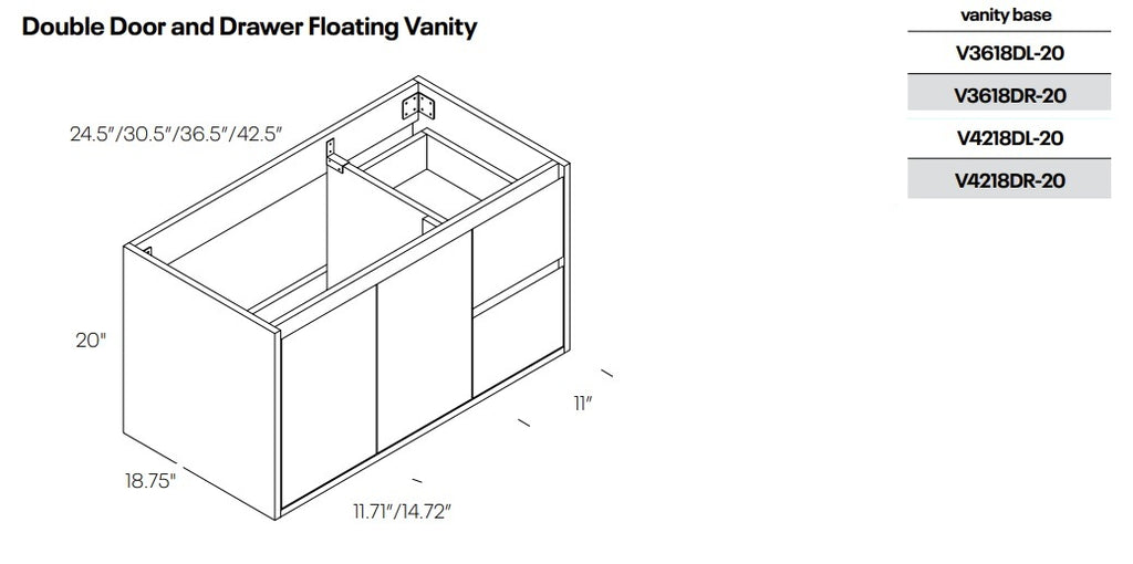 Modern Floating Bathroom Vanity – Wall-Mount | Soft Close
