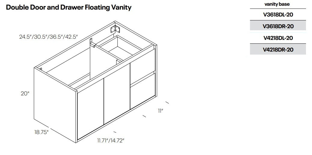 Modern Floating Bathroom Vanity – Wall-Mount | Soft Close
