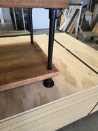 Modern Industrial Floating Vanity –  Steel Pipe Frame