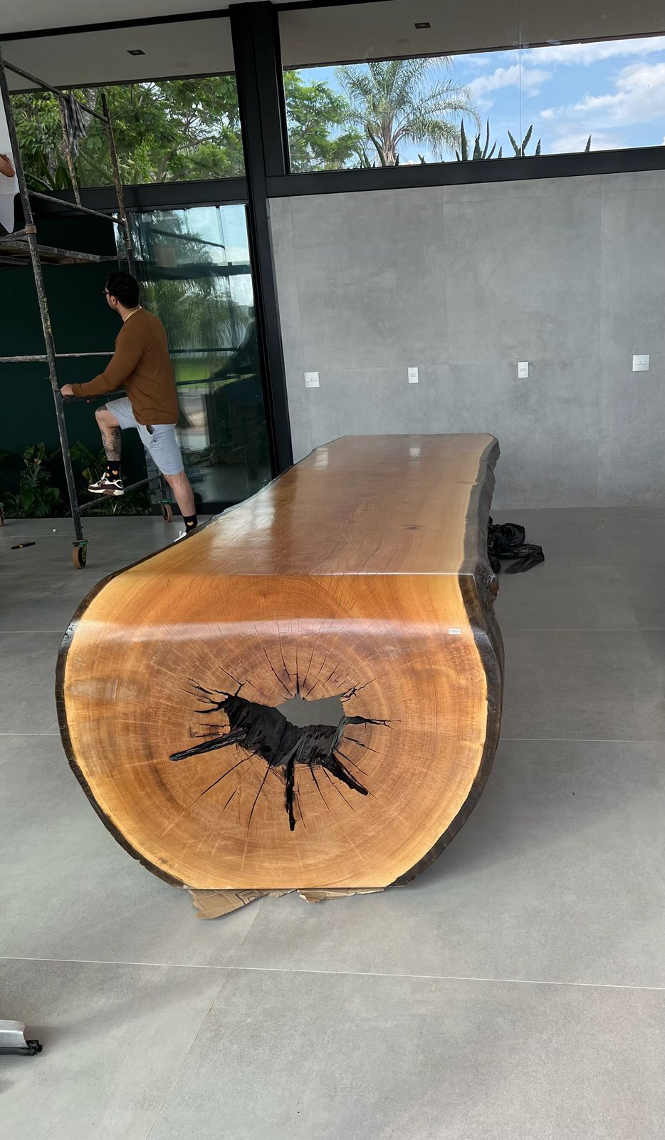 Luxury Solid Wood Live Edge Dining Table – Custom Brazilian Hardwood Statement Piece