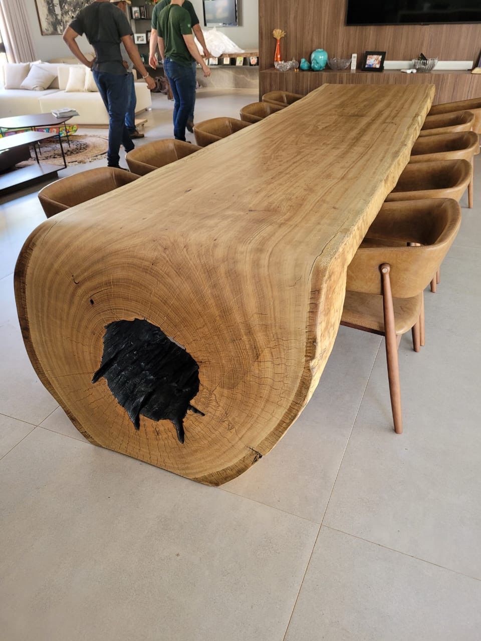 Luxury Solid Wood Live Edge Dining Table – Custom Brazilian Hardwood Statement Piece