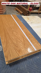 Premium Floating Bathroom Vanity Countertop | White OAK Finish Veneer | LED Ready Channel Included | Wall Mounted Vanity Shelf