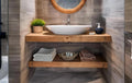 Rustic Floating Bathroom Vanity - Live Edge - Brazilian Cedar