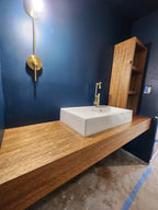 Rustic Floating Bathroom Vanity - Drop Edge Vanity