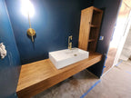 Rustic Floating Bathroom Vanity - Drop Edge Vanity