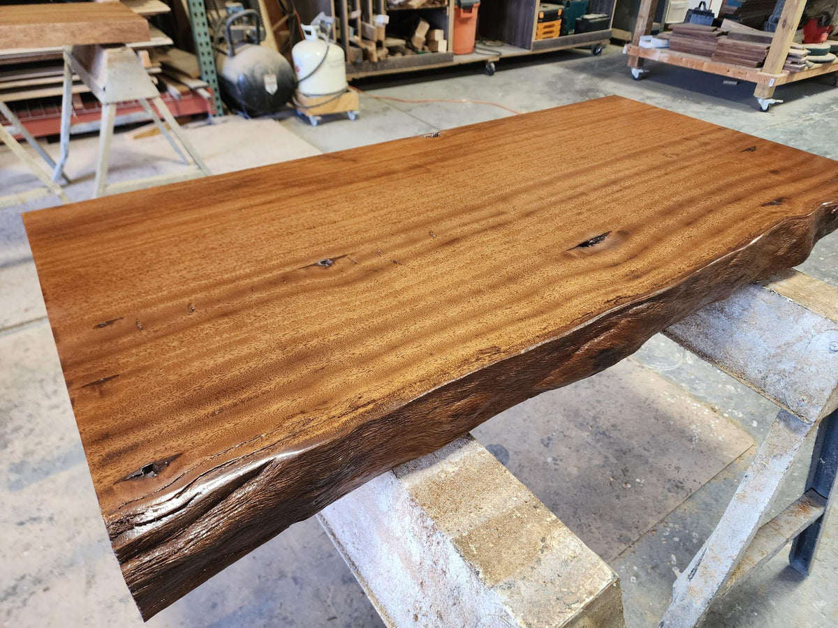 Rustic Floating Bathroom Vanity - Live Edge - Brazilian Pequia