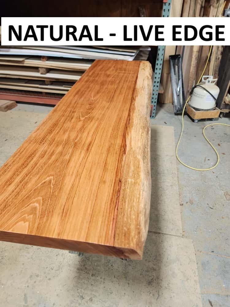 Rustic Floating Bathroom Vanity - Live Edge - Brazilian Cherry