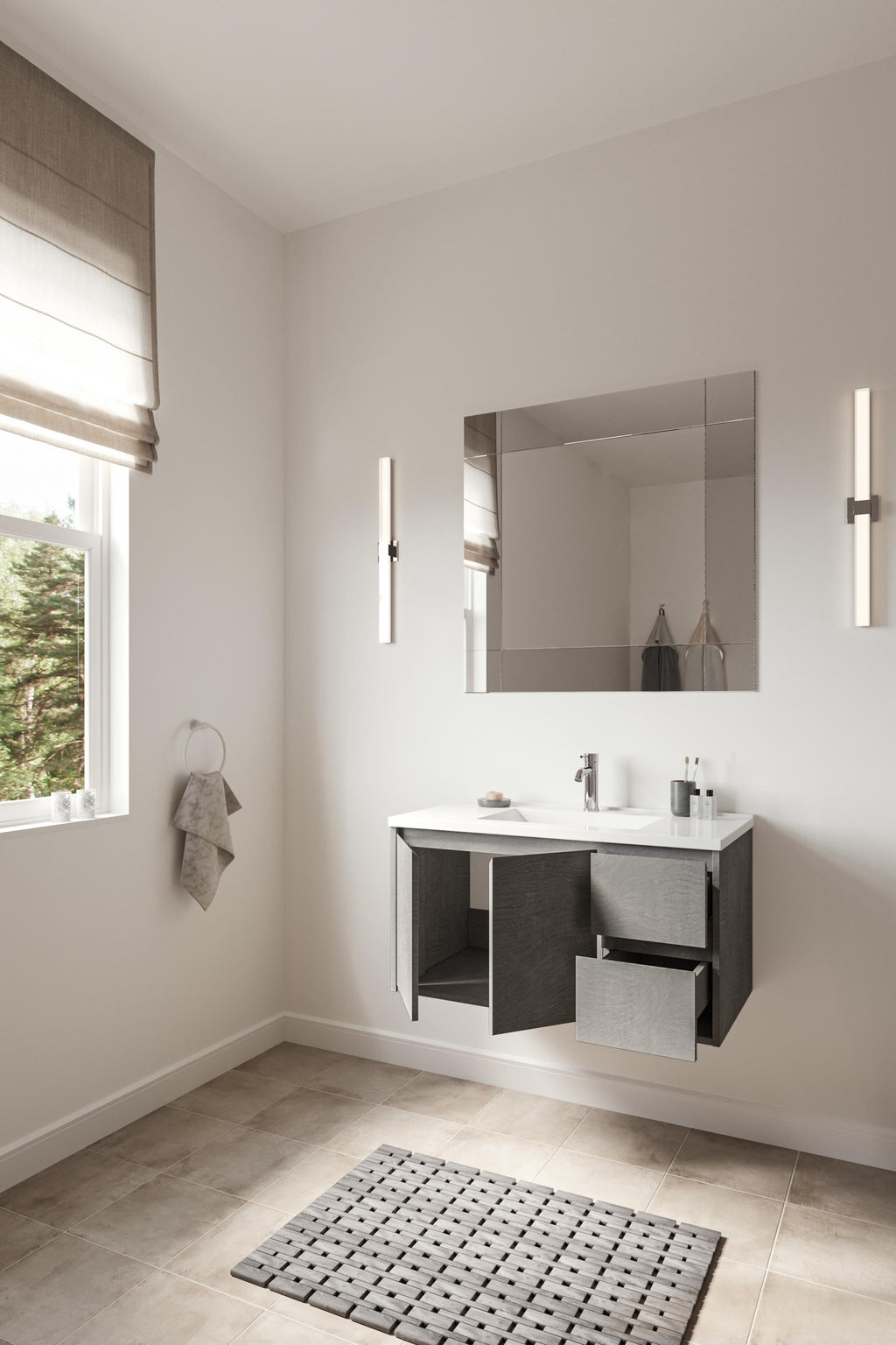 Modern Floating Bathroom Vanity – Wall-Mount | Soft Close